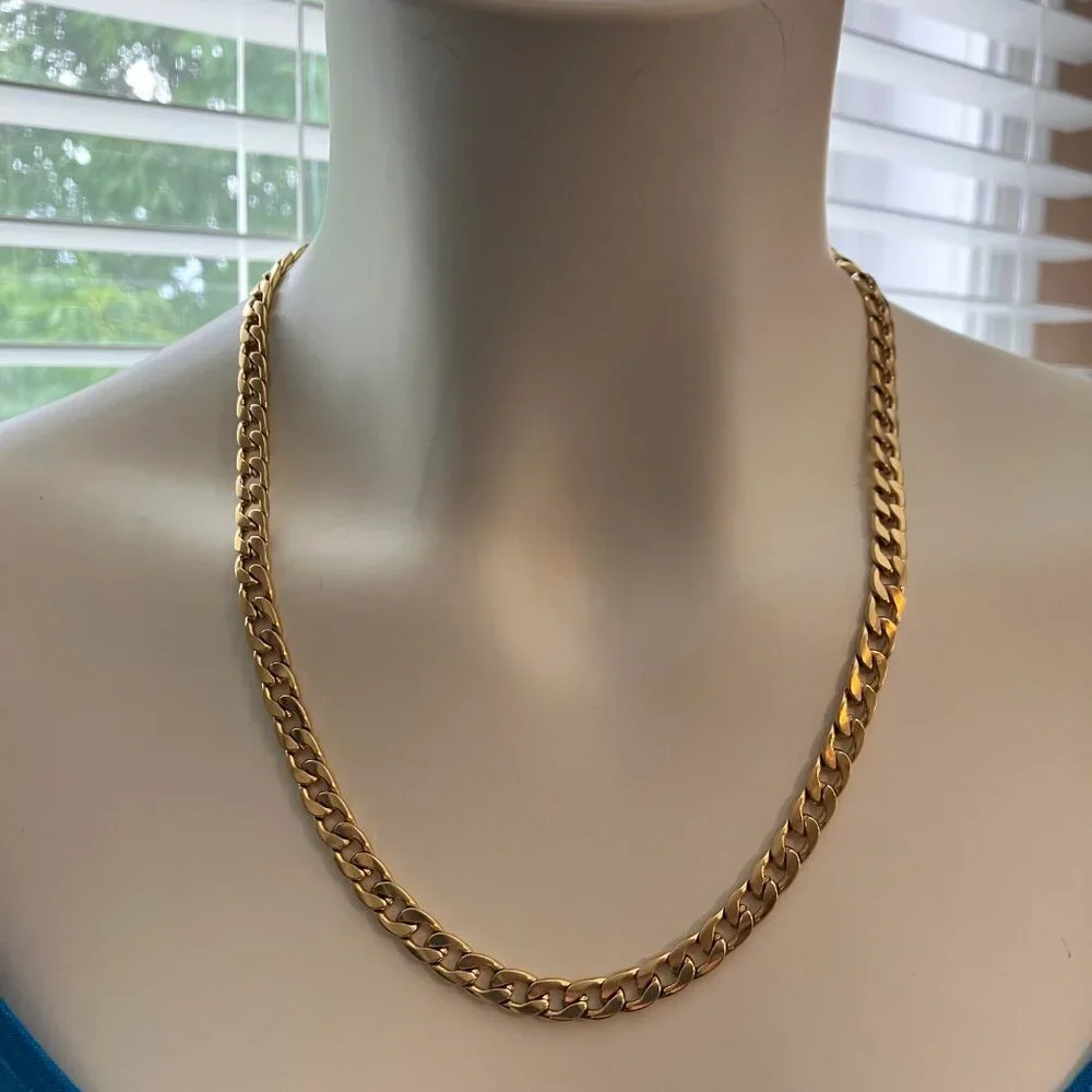 Men's Gold Chunky Stainless Steel Chain Brand New various sizes